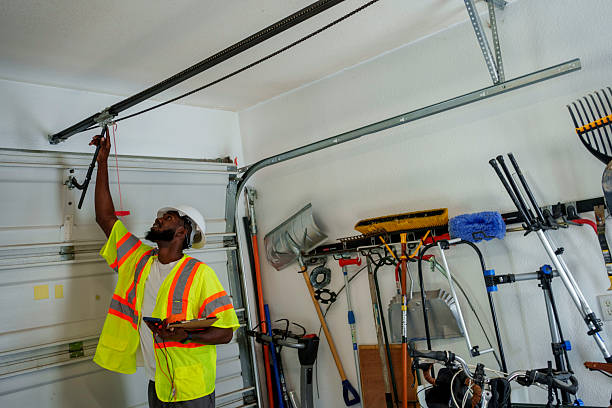 Professional Garage Door Panel Replacement technician working in Mill Neck, NY